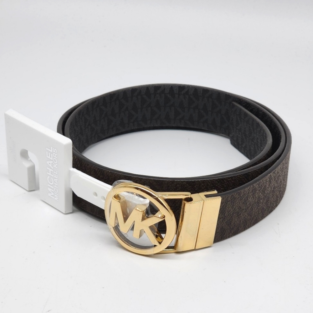 Michael Kors MK Brown and Gold MK Log Size M Betl
